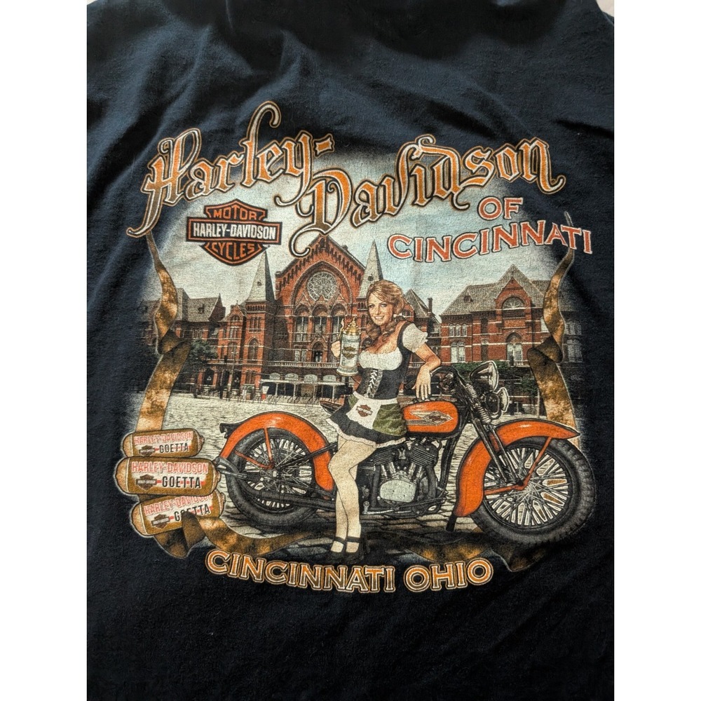Harley Davidson‎ Mens Large Blue 2016 Long Sleeve Tee With Back Graphic - Picture 5 of 8